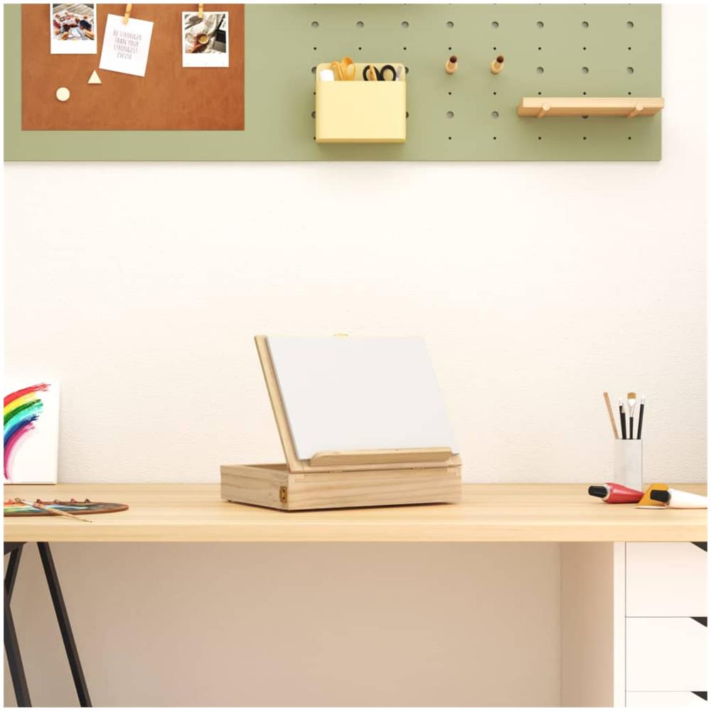 Cavalletto Tavolo Cassetto 33,5x25,5x7 Cm Legno Massello Pino - Foto 1