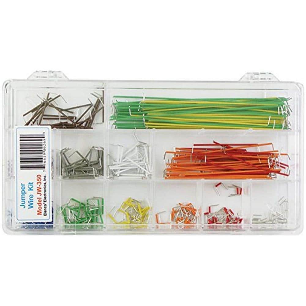 140pcs Kit Ponticelli Jumper A Forma Di U Per Breadboard - Cavetti Di Diverse Lunghezze In Scatola Trasparente