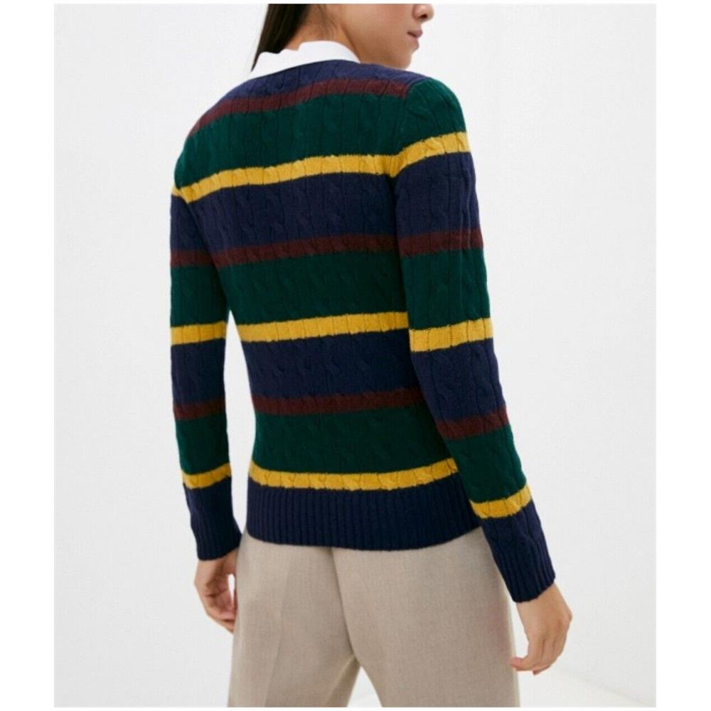 Maglione Ralph Lauren Donna Trecce A Righe Tg M - Foto 2