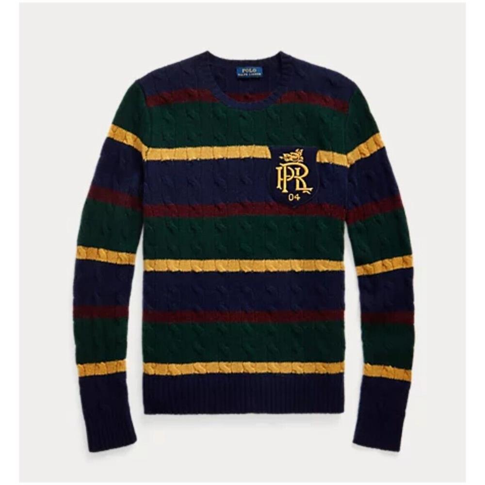 Maglione Ralph Lauren Donna Trecce A Righe Tg M - Foto 5