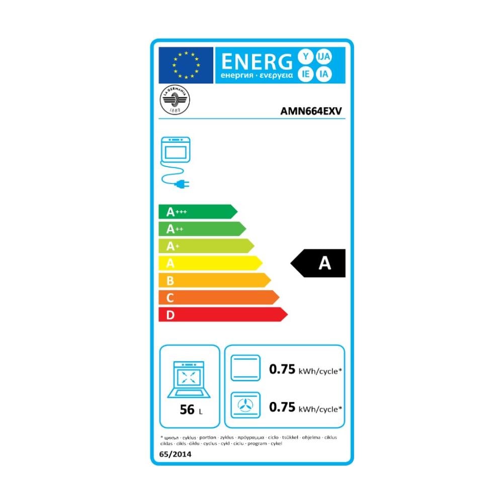 Cucina Elettrica AMN664EXV / 24 4 Fuochi a Gas Forno Elettrico Multifunzione Termoventilato Classe A Dimensioni 60 x 85 cm Colore Acciaio Inox - Foto 2