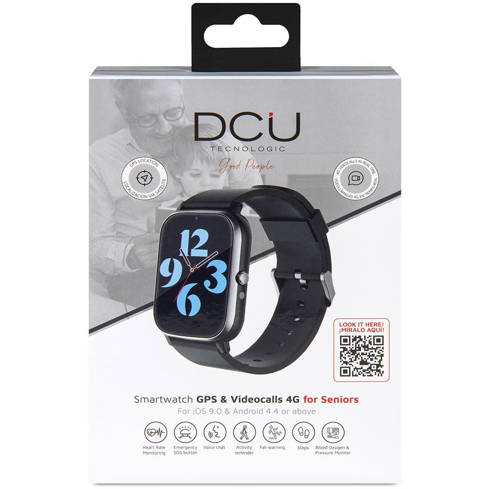 Smartwatch Senior con GPS 4G Display Digitale 1.69" Touch screen LCD 4G Bluetooth 360 x 360 Pixel Frequenza Cardiaca Grigio Europa - Foto 2