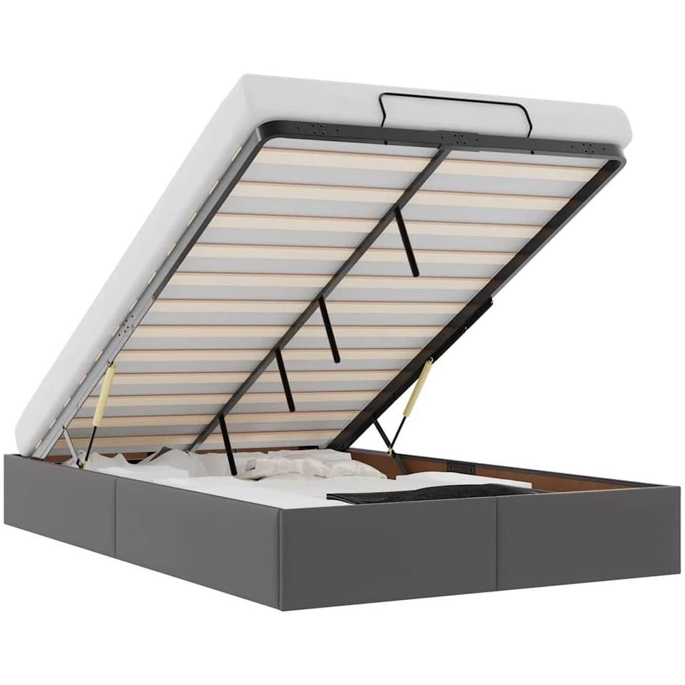 Struttura Letto Pouf senza Materasso 120x200 cm Similpelle - Foto 1