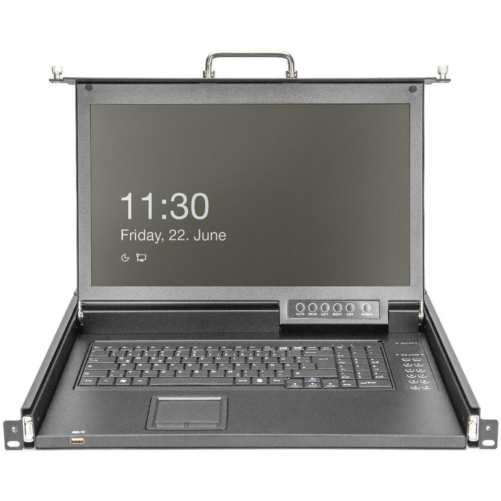 Console KVM LCD HD da 17", 8 porte Cat 5, tastiera USA - Foto 2