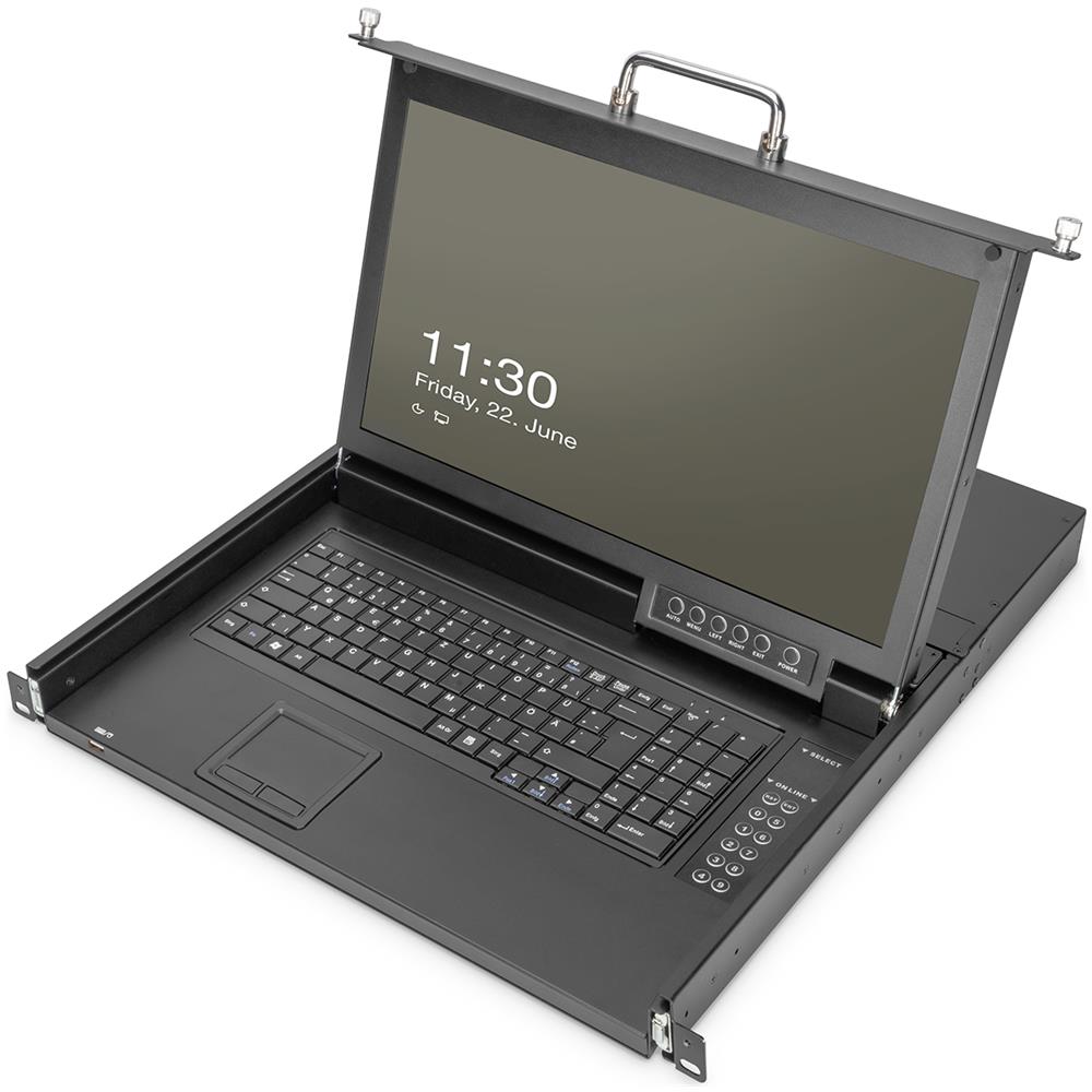 Console KVM LCD HD da 17", 8 porte Cat 5, tastiera USA - Foto 1