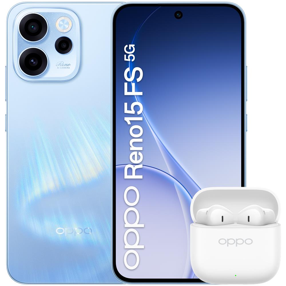 Reno15 FS 5G 512GB 8GB Ram Aurora Blue + Buds3 (Kit) - Foto 1