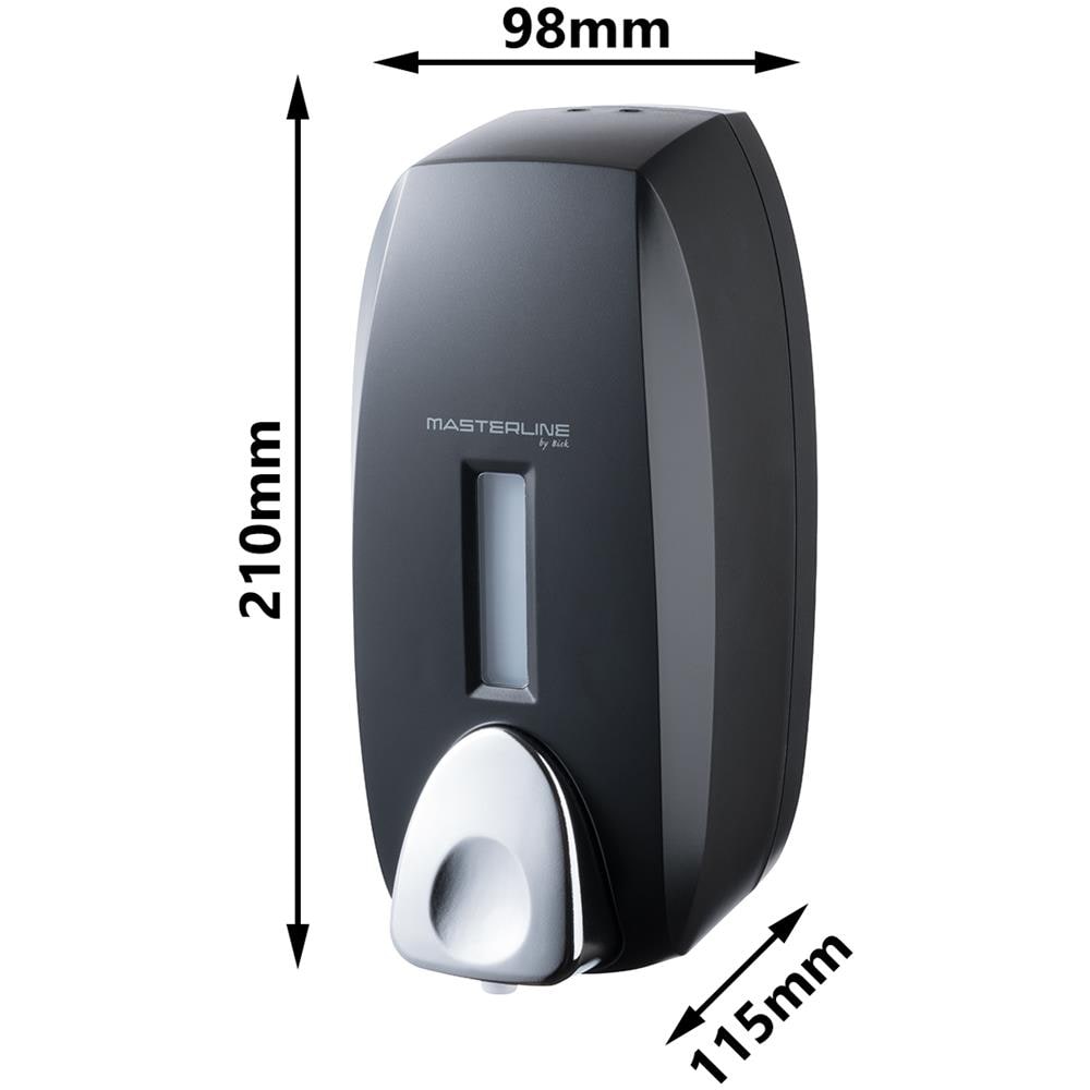 750ml Sapone Schiuma Riempibile Distributore Parete Bottone Serbatoio Nero Abs - Foto 2