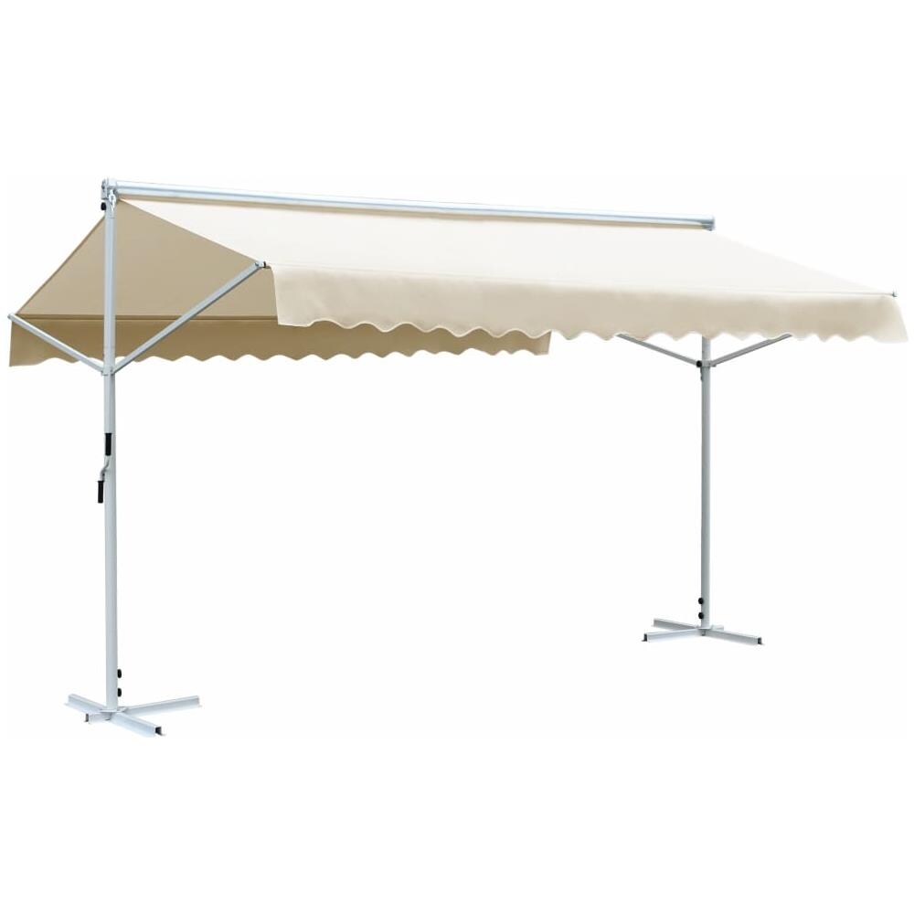 Tenda Parasole con Piedistallo 500x300 cm Crema - Foto 1