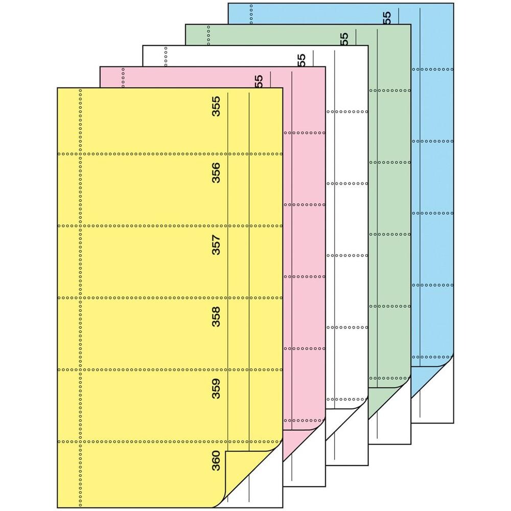Formularbuch ""bonbuch"", 105 X 200 Mm, Farbig Sortiert 360 Abrisse, Mit Blaupapier, 2 X 60 Blatt, Farbig Sortiert - 5 Stck (bo082) - Foto 3