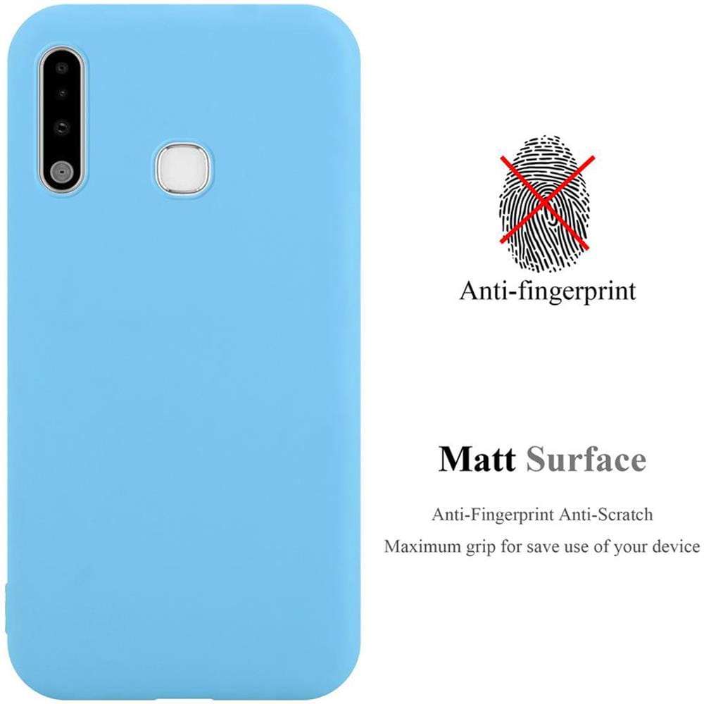 Custodia Compatibile Con Samsung Galaxy A70e In Candy Blu - Coperchio Protettivo In Silicone Tpu Flessibile - Foto 2