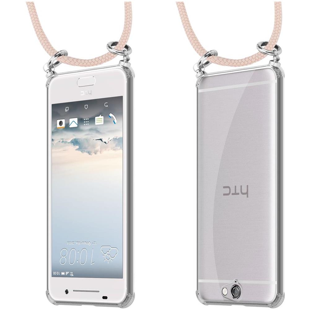 Catena Di Telefoni Cellulari Compatibile Con Htc One A9 In Or Rosato A Perla - Coperchio Protettivo In Silicone Con Anelli D'argento, Cinturino In Corda E Custodia Staccabile - Foto 8