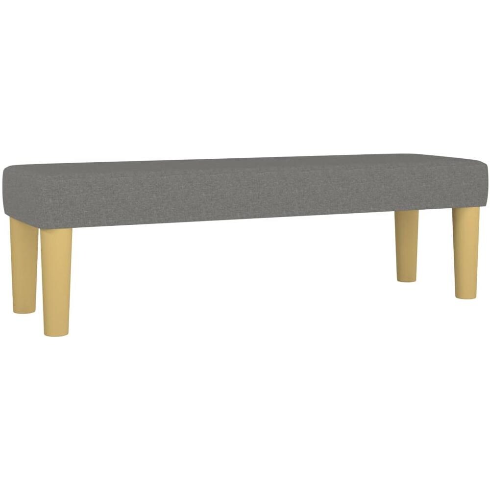 Panca Grigio Scuro 100x30x30 Cm In Tessuto - Foto 2
