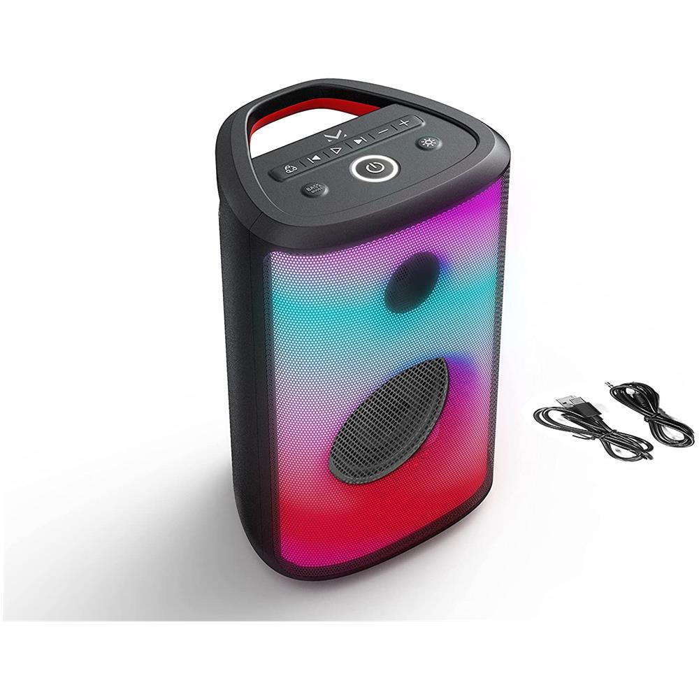 Speaker Flame 22 Pro con Bluetooth Luci LED Porte USB/AUX Colore Nero - Foto 3
