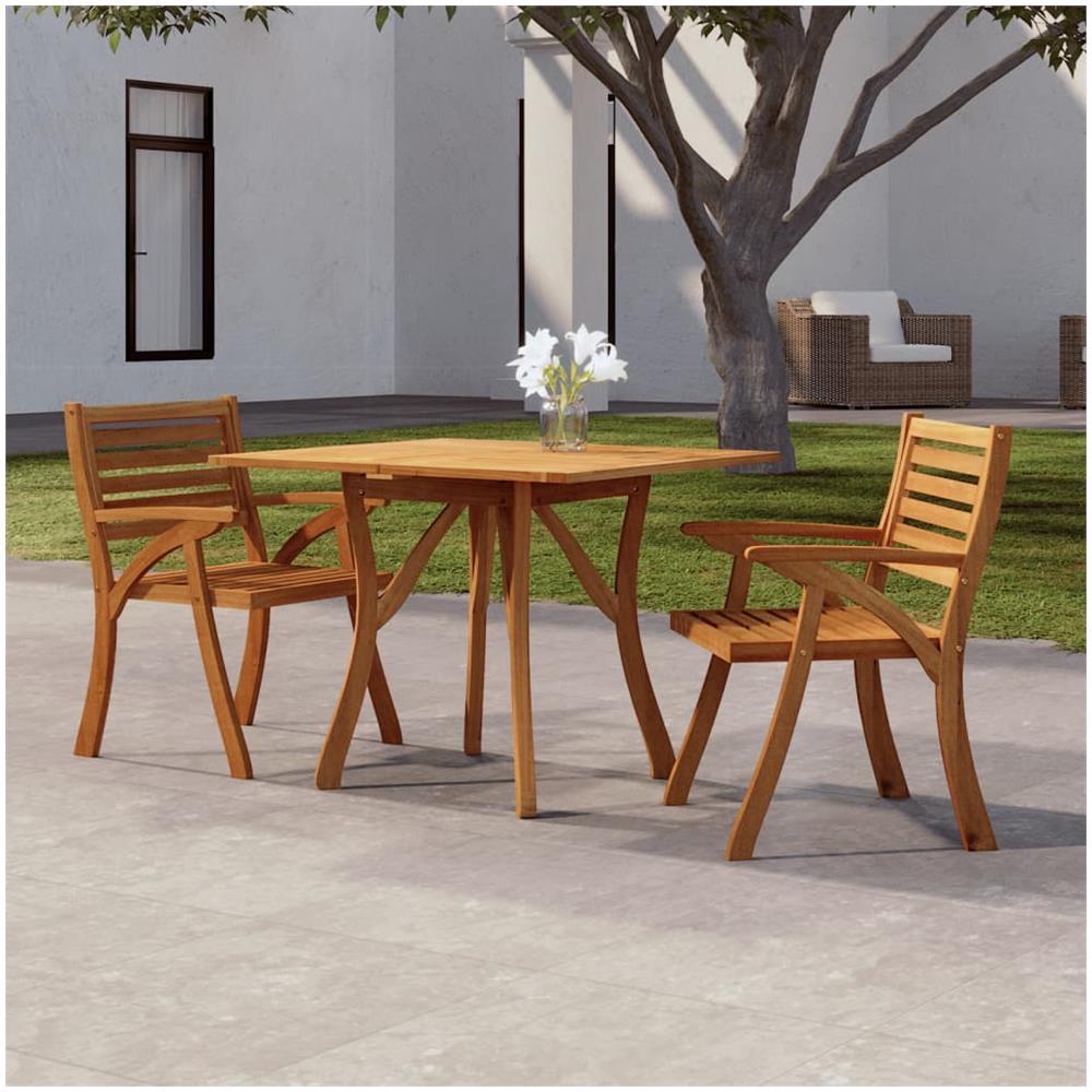 Tavolo Da Giardino 85x85x75 Cm Legno Massello Di Acacia - Foto 1