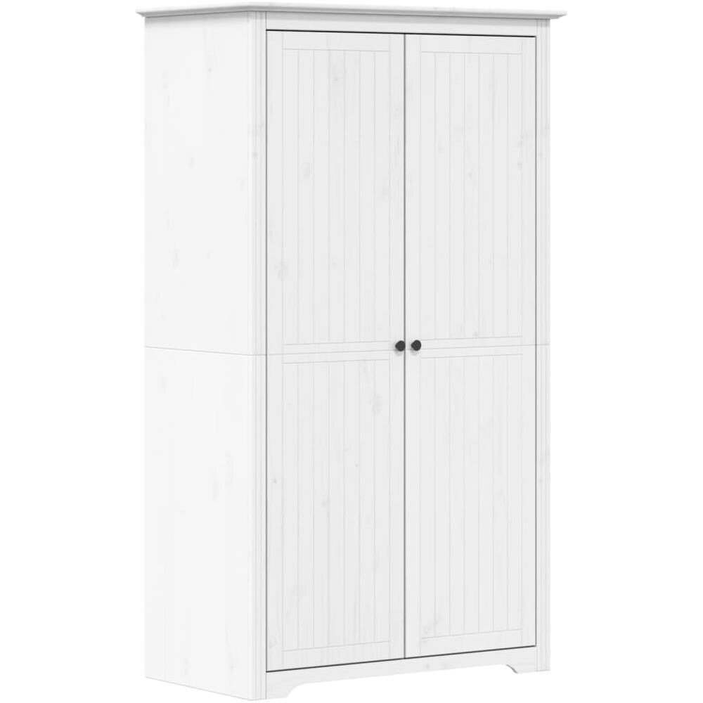 Armadio Bodo 101x52x176,5 Cm In Legno Massello Di Pino Bianco - Foto 1