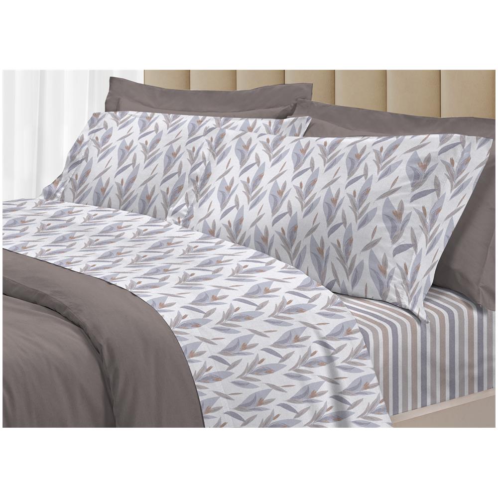 Lenzuolo sopra cotone lavato (240 x 310 cm) Serena Blu
