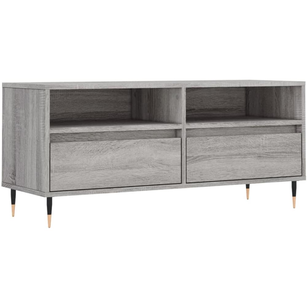 Mobile Porta Tv Grigio Sonoma 100x34,5x44,5cm Legno Multistrato - Foto 2