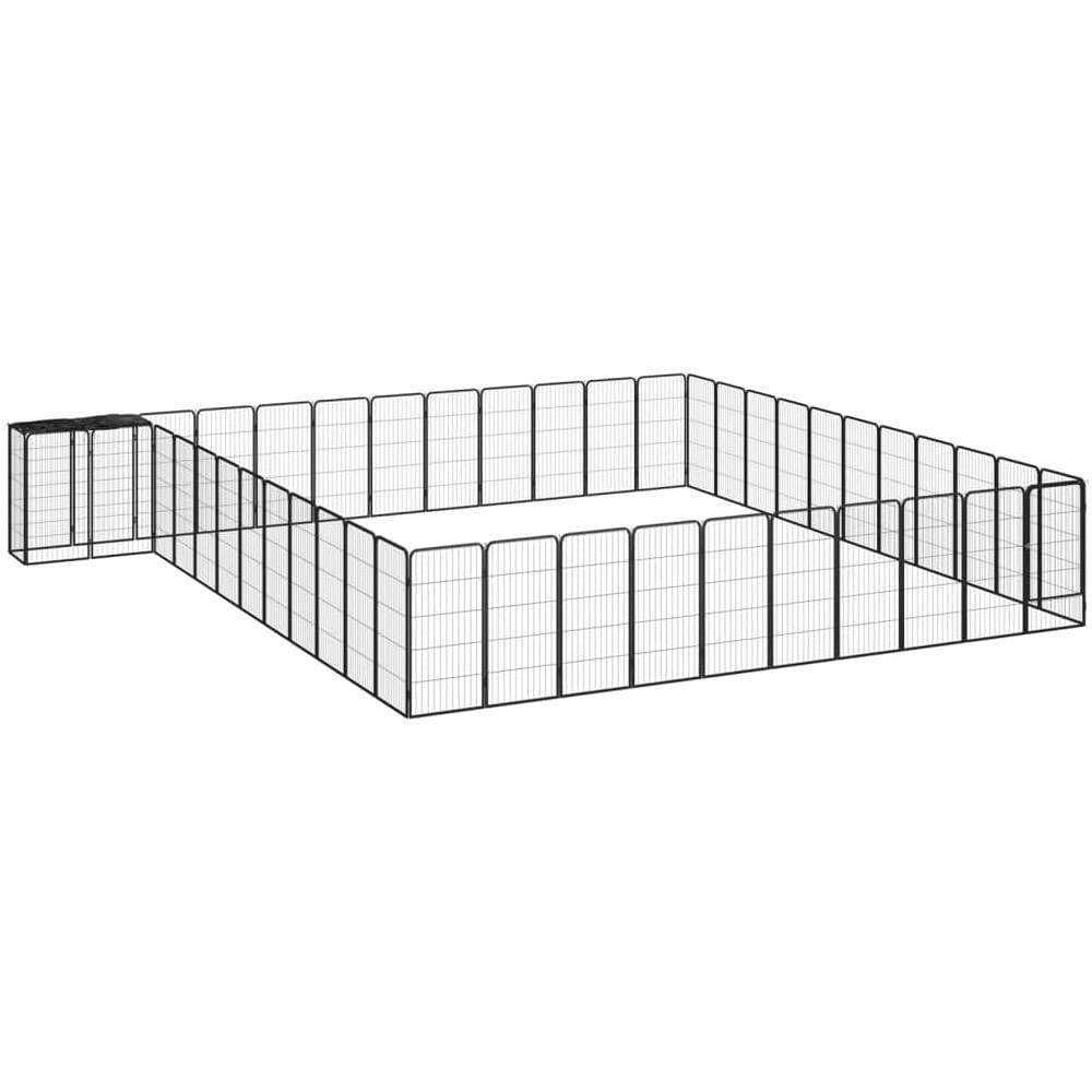 Box Cani 46 Pannelli Nero 50x100 Cm Acciaio Verniciato Polvere - Foto 1