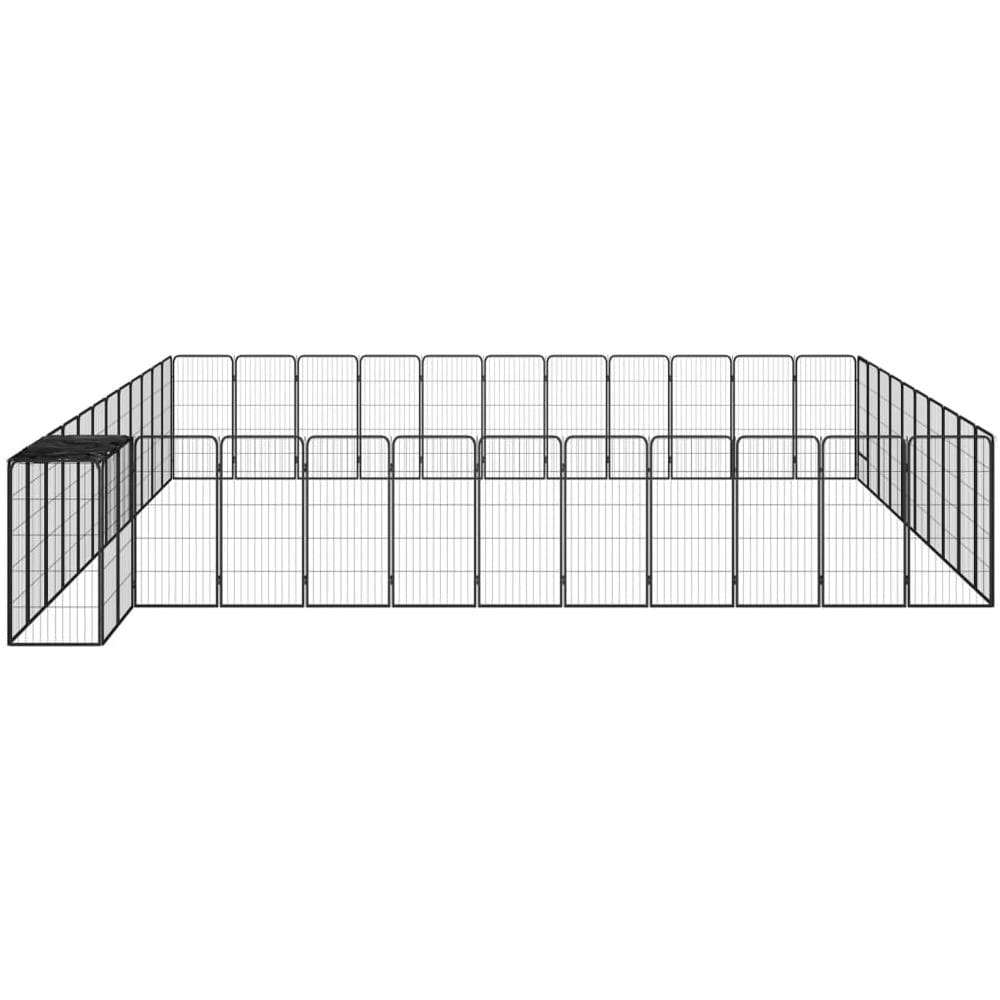 Box Cani 46 Pannelli Nero 50x100 Cm Acciaio Verniciato Polvere - Foto 3
