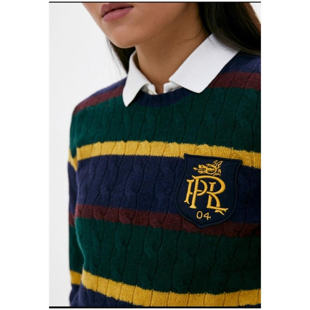 Maglione Ralph Lauren Donna Trecce A Righe Tg L - Foto 2