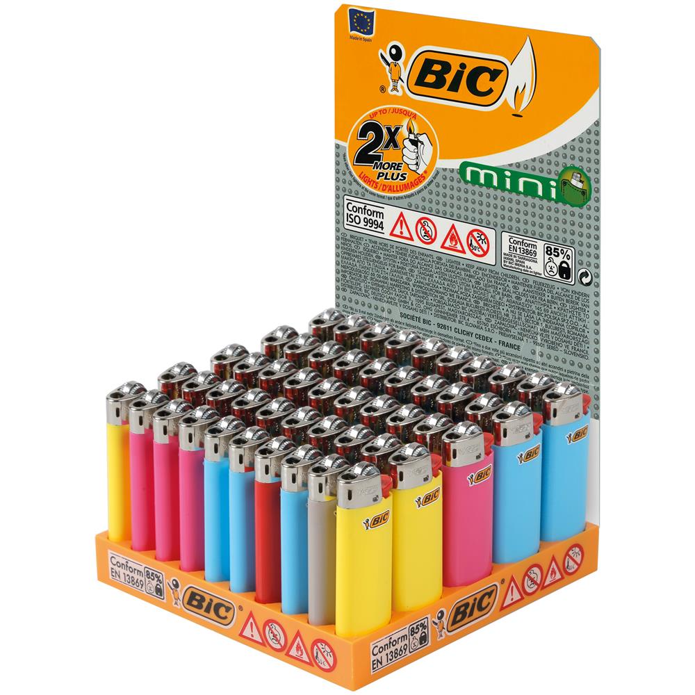 Accendini Bic Classic Mini J25. Display Da 50 Pezzi Colori Assortiti - Foto 1