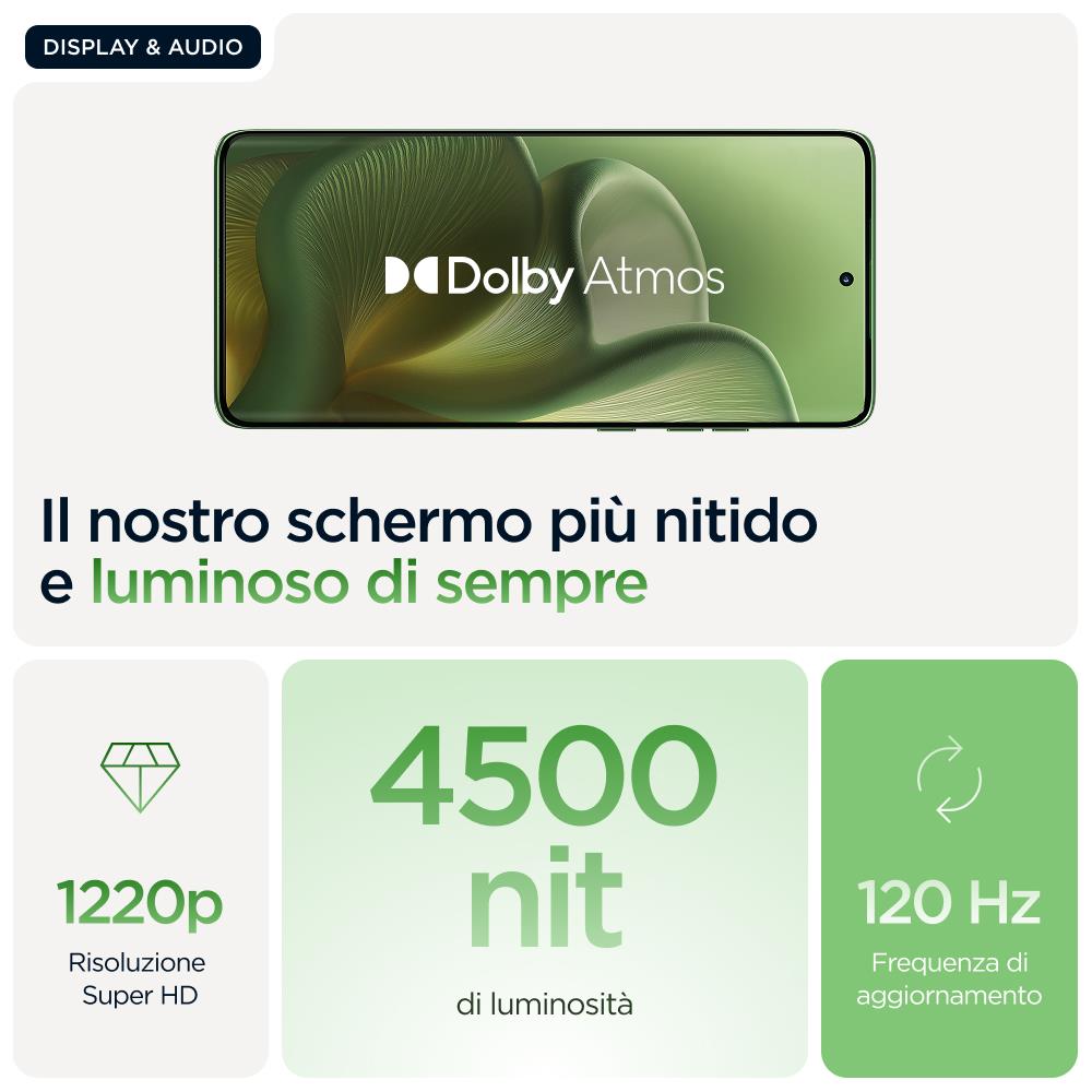 Edge 60 5G con Moto AI 512GB 12GB Ram Display 6.67" pOLED 120Hz Main Camera 50+50+10MP Selfie 50MP NanoSIM + eSIM Android 15 Dimensity 7300 5200mAh Pantone Shamrock - Foto 18