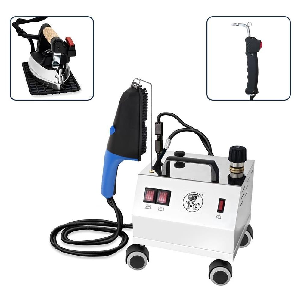 EOLO Ferro da Stiro AV03 TRIPLE V6 Professionale con Paravapore Pistola Smacchiante Spazzola a Vapore Stiro Verticale e Orizzontale Resistenza Anticalcare Garanzia 5 Anni Made in ITALY - Foto 1