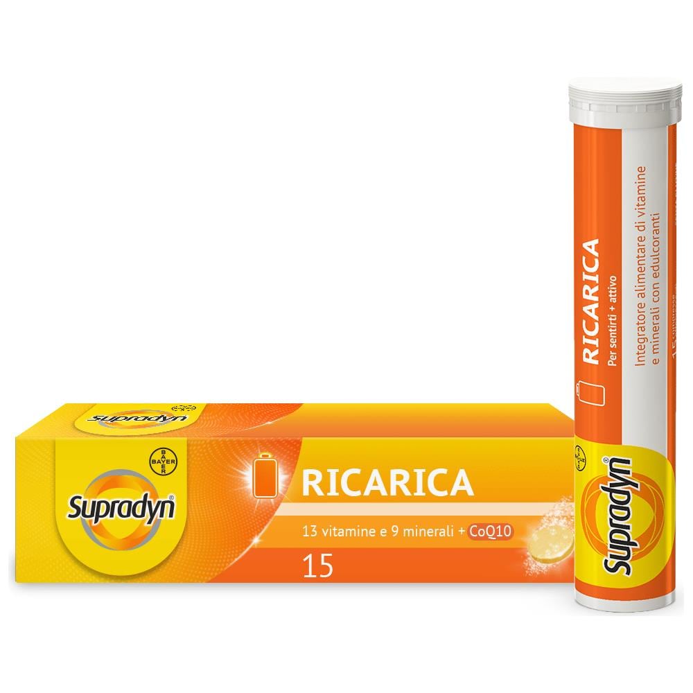 Supradyn Ricarica Integratore Multivitaminico Completo Vitamine e Minerali, 15 Compresse Effervescenti - Foto 2
