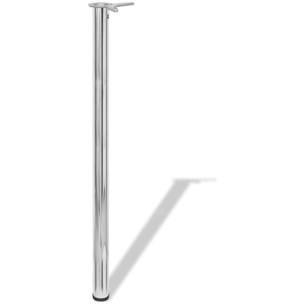 Set 4 Gambe Cromate Per Tavolo Regolabili In Altezza 1100 Mm - Foto 2