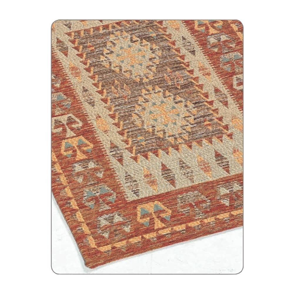 Tappeto Da Camera E Salotto Disegno Kilim 140x195 cm Arancio - Foto 1