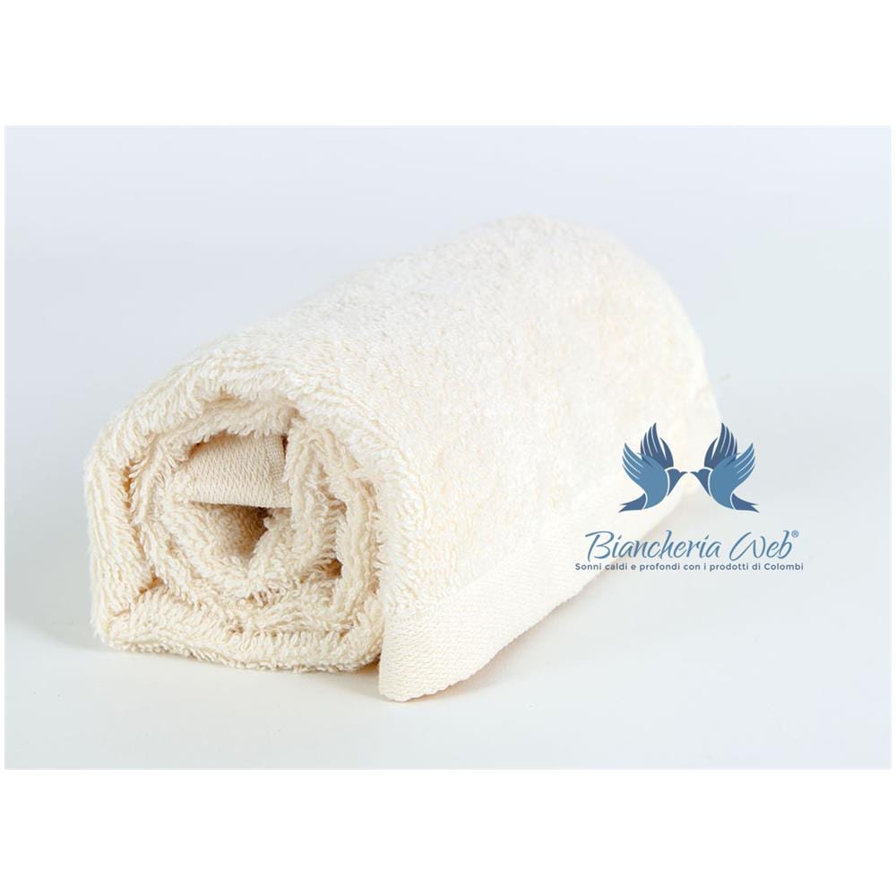 Asciugamani Salvietta Bagno In Morbida Spugna Modello Sophie Colore Panna Telo Panna - Foto 1