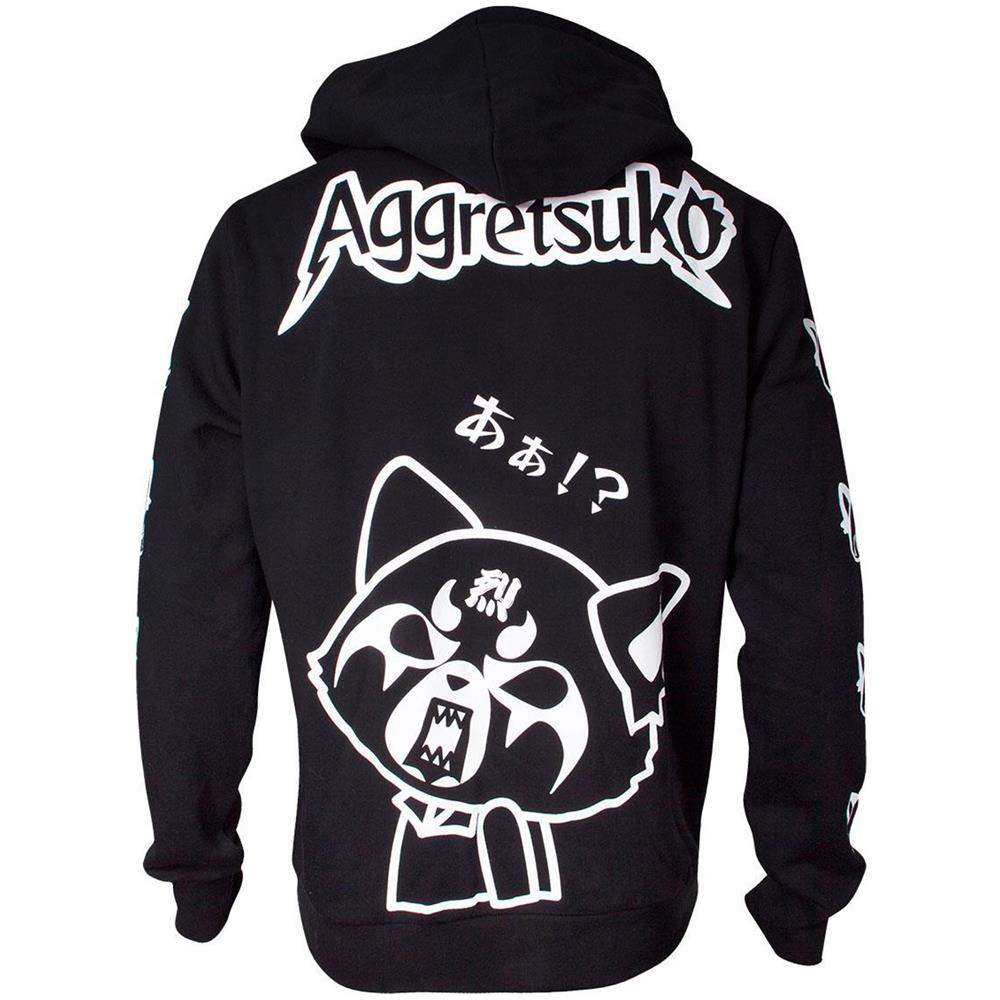 felpa nera con cappuccio e zip