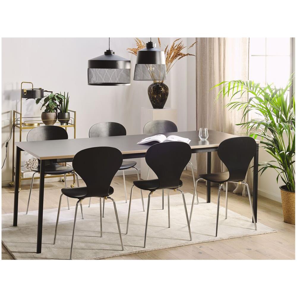 Tavolo Da Pranzo Allungabile 140/190 X 90 Cm Nero Avis - Foto 2