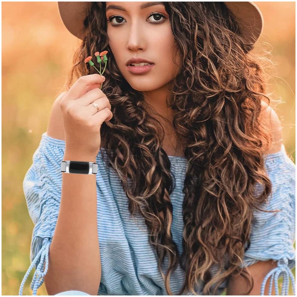 Bracciale Fitbit Charge 5 Nylon Grigio / Nero - Foto 2