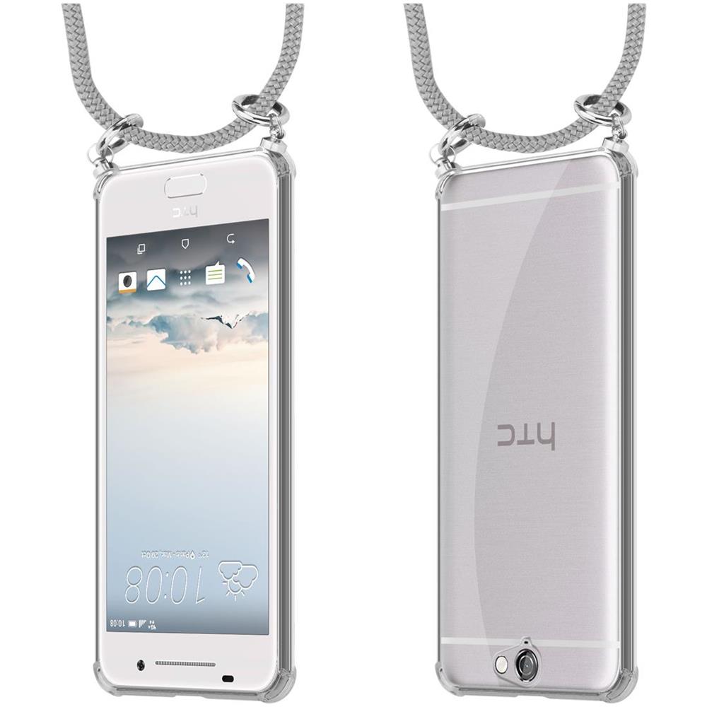 Catena Di Telefoni Cellulari Compatibile Con Htc One A9 In Grigio Argento - Coperchio Protettivo In Silicone Con Anelli D'argento, Cinturino In Corda E Custodia Staccabile - Foto 8