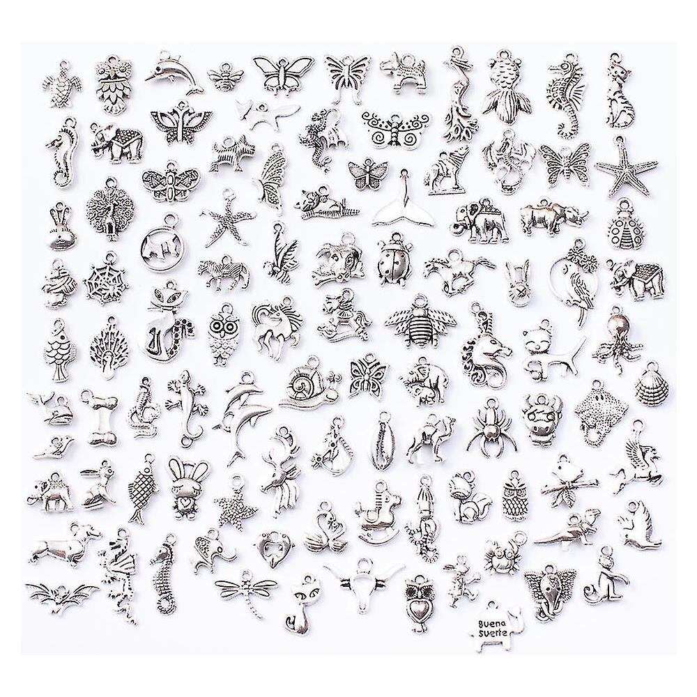 WANM 32Pcs Colomba della Pace Ciondoli Oliva 20X13Mm Antichi Pendenti Tibetani Vintage Gioielli in Argento Fai da Te per Collana Braccialetto