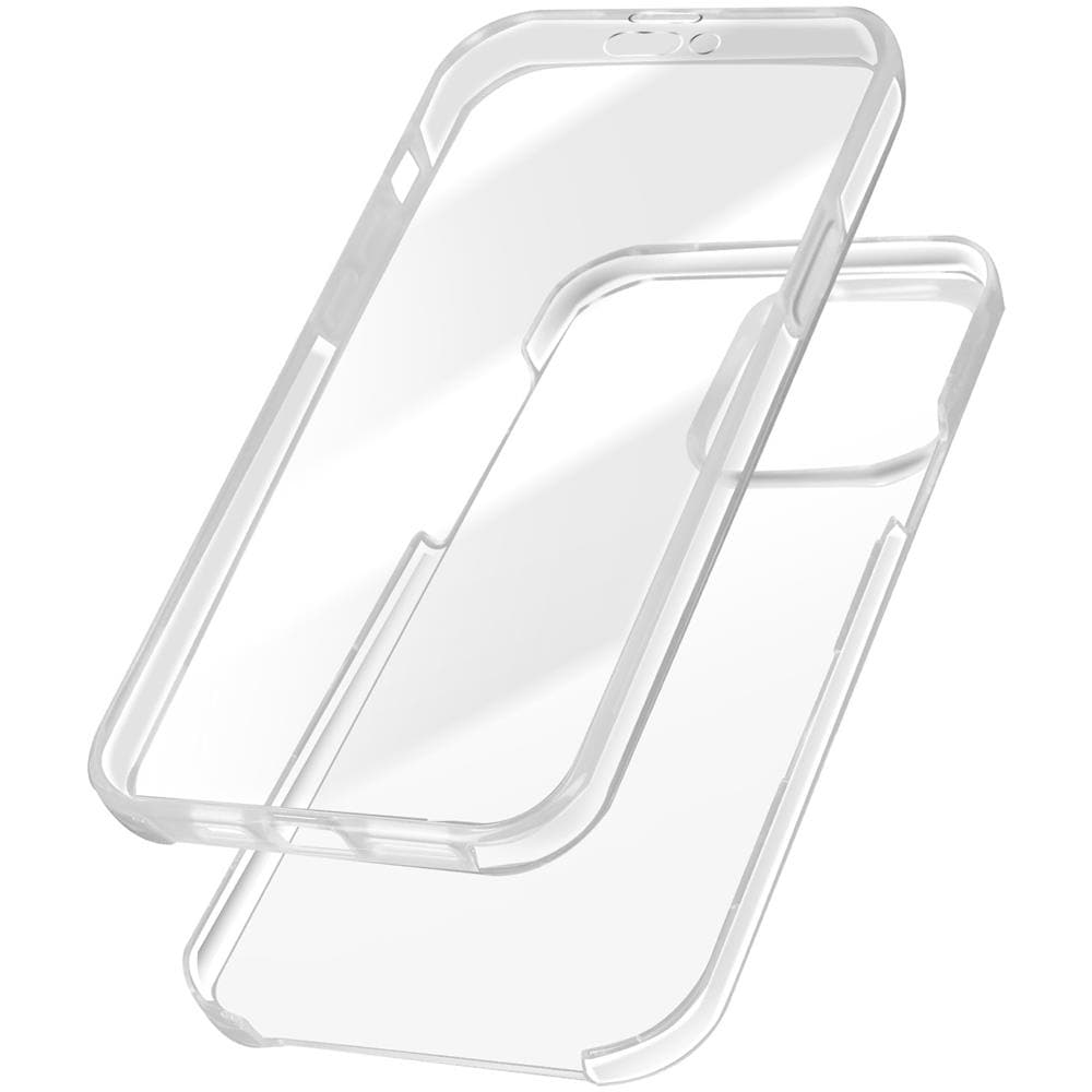 Cover Iphone 14 Pro Max Retro Rigido E Fronte Flessibile - Trasparente - Foto 1