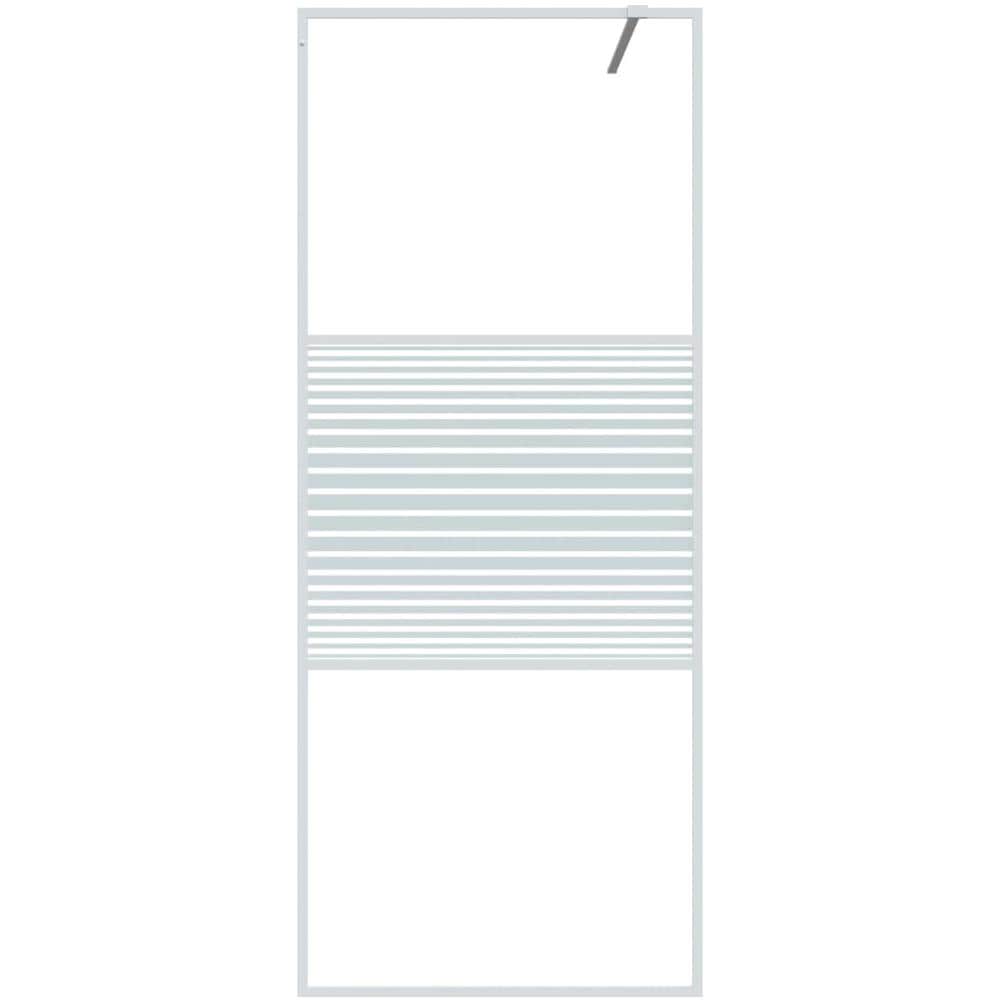 Parete Doccia Walk In Bianca 80x195 Cm Vetro Trasparente Esg - Foto 3