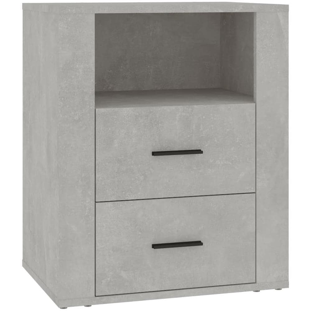 Comodino Grigio Cemento 50x36x60 Cm In Legno Multistrato - Foto 2