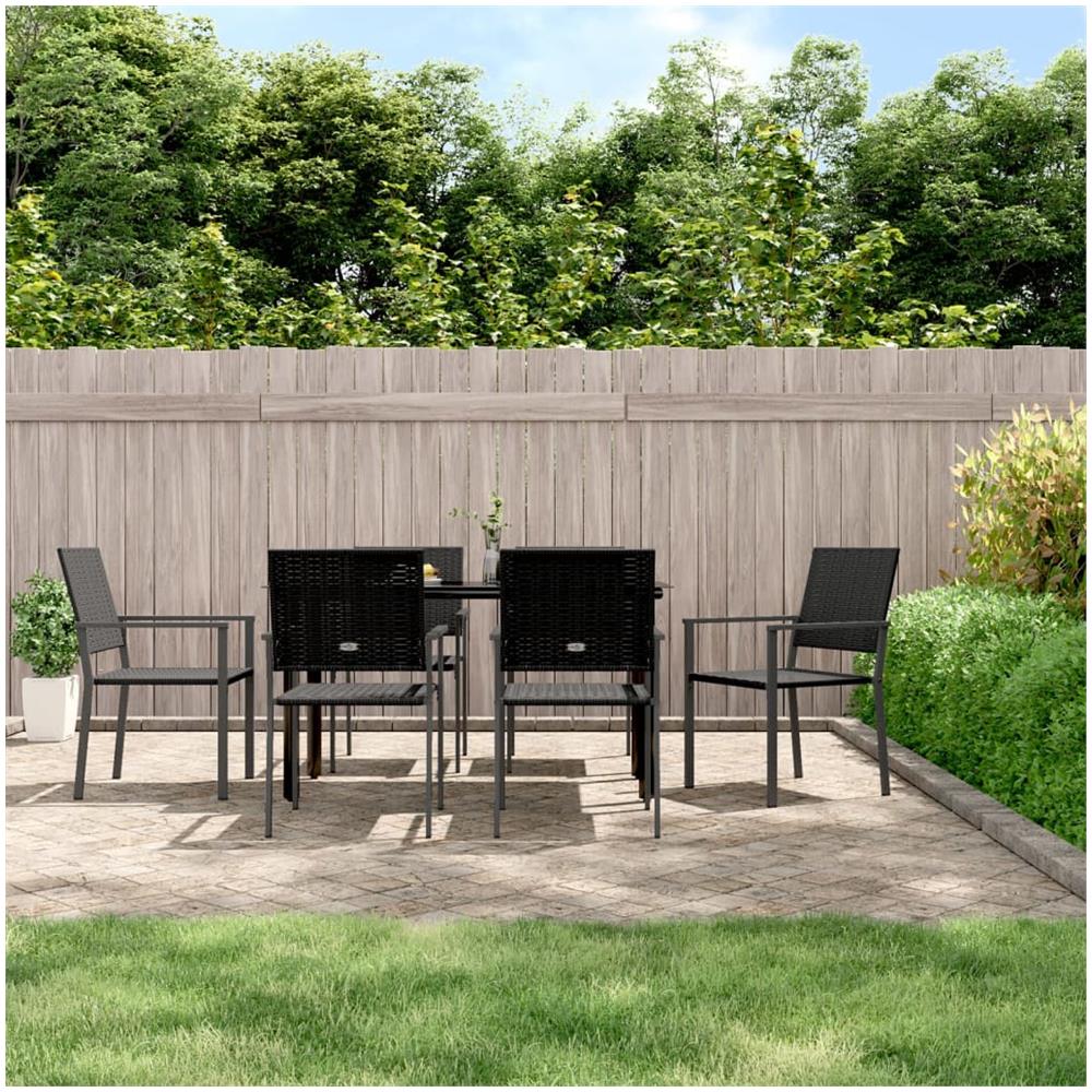 Set Da Pranzo Da Giardino 7 Pz In Polyrattan E Acciaio - Foto 1