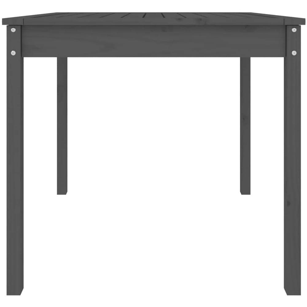 Tavolo Da Giardino Grigio 82,5x82,5x76 Cm Legno Massello Pino - Foto 7