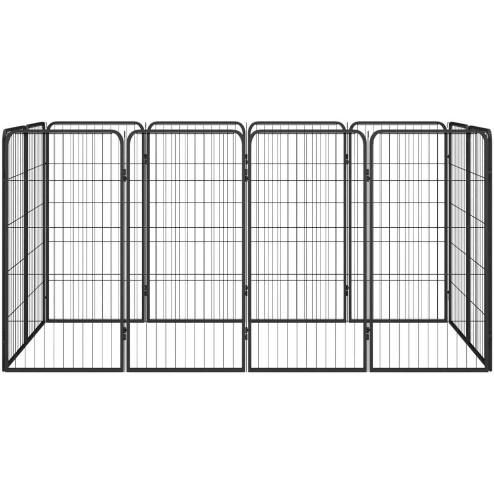 Box Cani 12 Pannelli Nero 50x100 Cm Acciaio Verniciato Polvere - Foto 2
