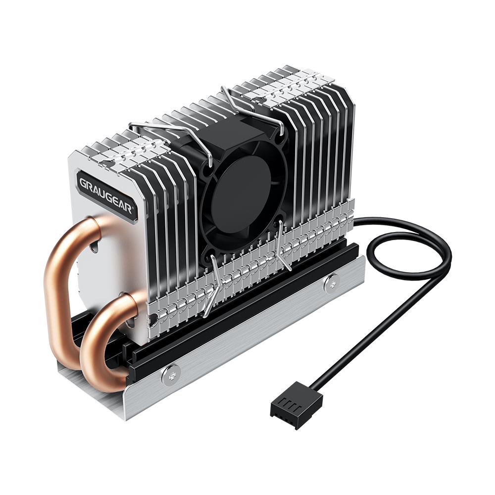 G-M2HP04-F sistema di raffreddamento per computer Unità allo stato solido Nero, Argento - Foto 1