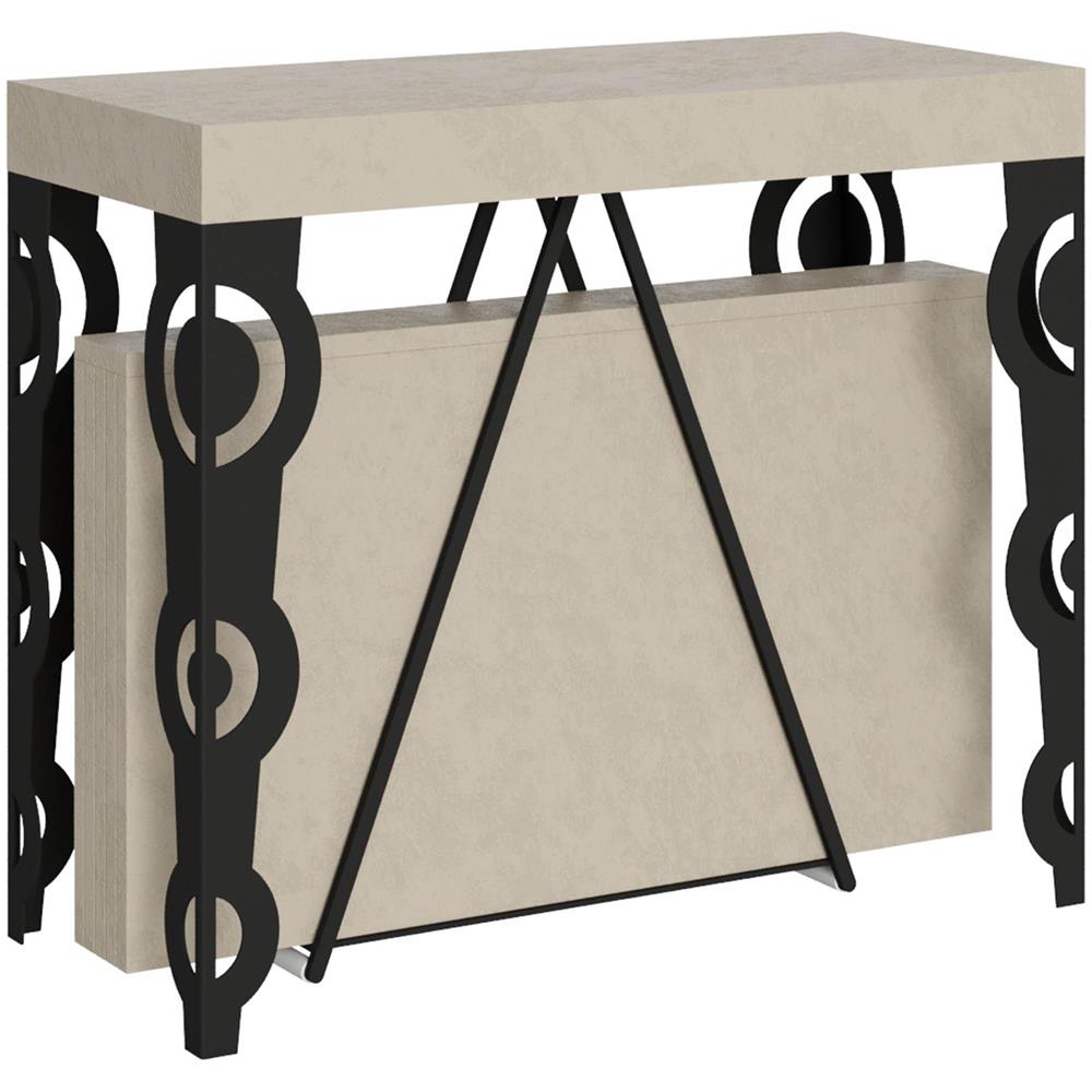 Consolle allungabile 90x40/196 cm Aceres Small cashmere telaio antracite - Foto 1