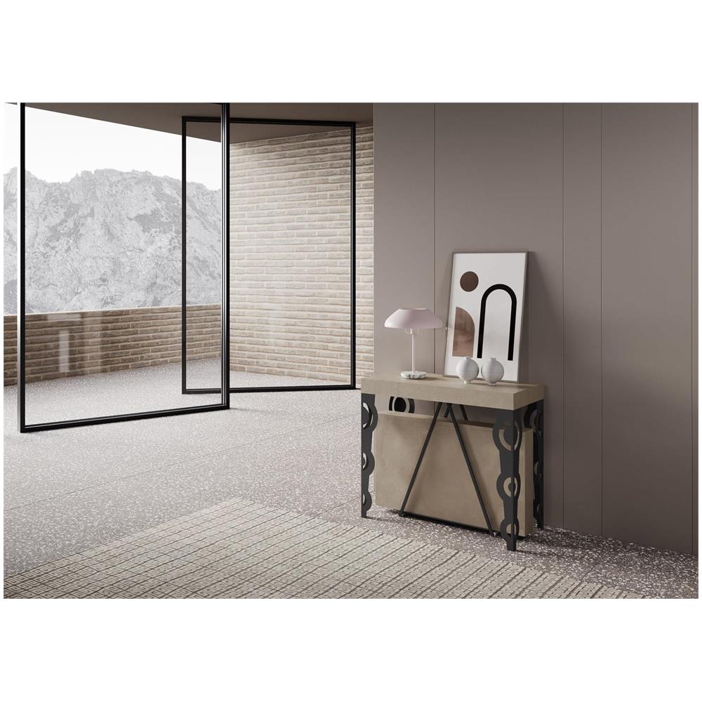 Consolle allungabile 90x40/196 cm Aceres Small cashmere telaio antracite - Foto 2