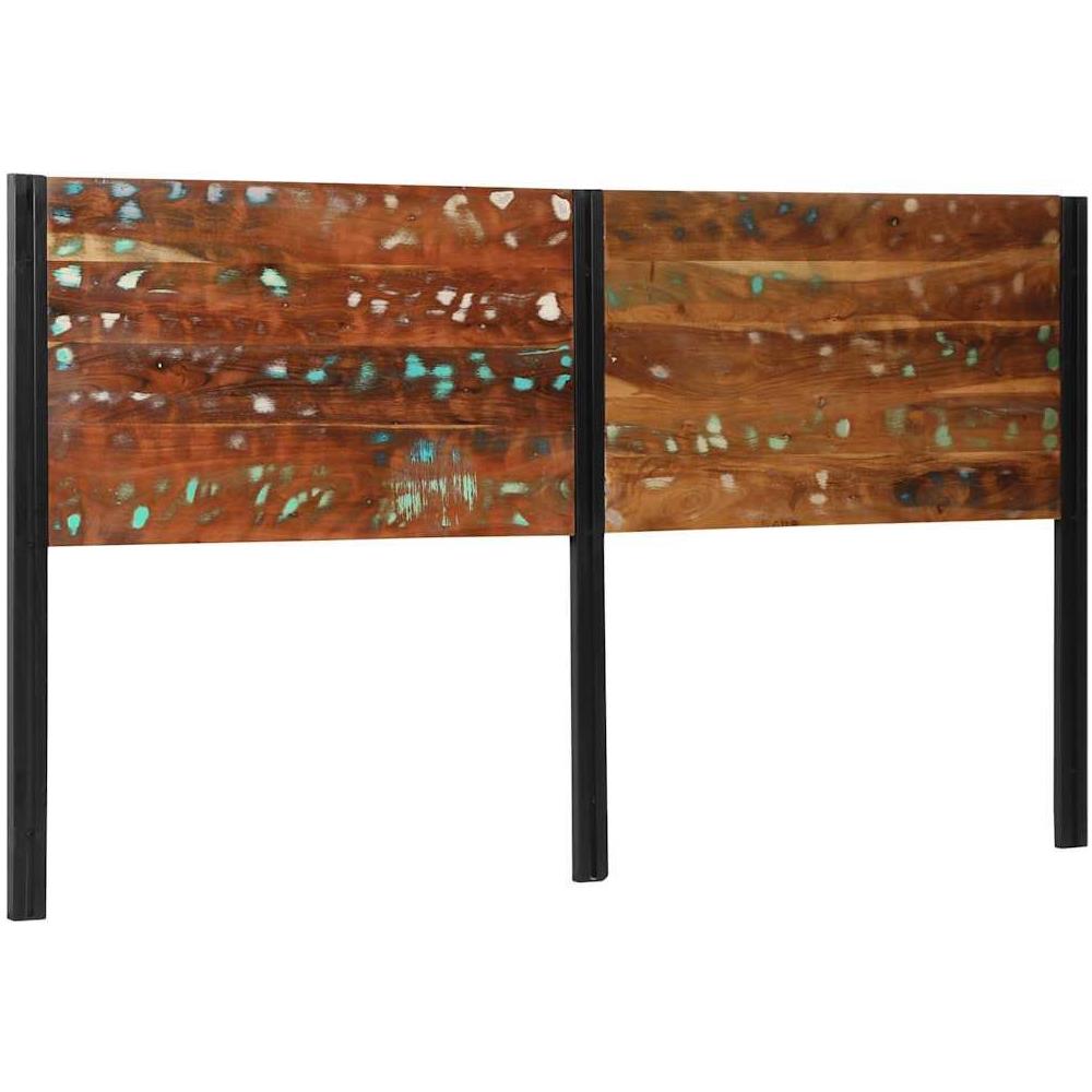 Testiera 180 cm in Legno Massello di Recupero e Ferro - Foto 1