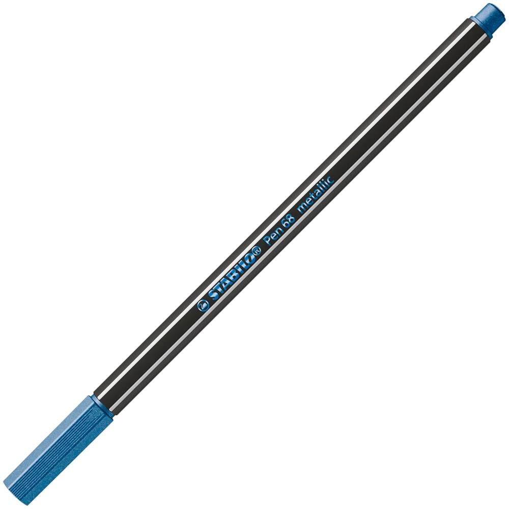 Pen 68 metallic - Pennarello Premium Metallizzato - Confezione da 10 - Blu Metallizzato - Foto 2