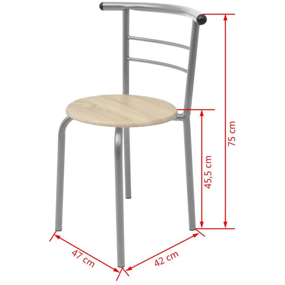 Tavolino E Sgabelli Per Colazione In Legno Truciolato - Foto 16