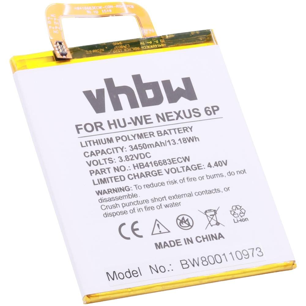 Li-polymer Batteria 3450mah (3.8v) Per Cellulari E Smartphone Google Nexus 6p, 6p A1, 6p A2 Sostituisce Hb416683ecw. - Foto 2