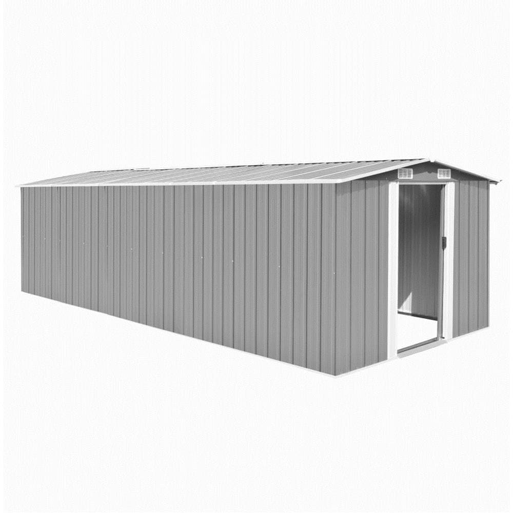 Capanno Da Giardino 257x597x178 Cm In Metallo Grigio - Foto 1